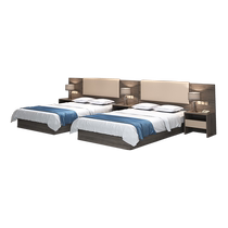 Customized hotel furniture standard room full set hotel apartment room hotel TV cabinet bed frame standard room bed board special