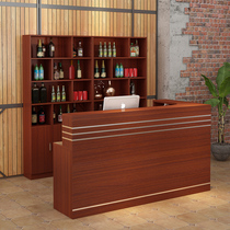 Cash register simple modern hotel bar wine cabinet integrated corner bar cabinet commercial shop small front counter