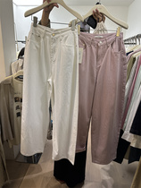 6-up Han Edition 2023 Spring 2023 new fashion casual hundred high waist and thin straight jeans broad leg pants