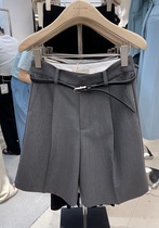 T Taiwan Korean version 2022 summer new loose casual all-match thin high waist straight wide leg pants suit shorts women