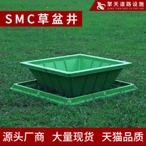 Composite resin grass basin manhole cover SMC planting grass manhole cover Decorative lawn invisible sunken square inspection manhole cover