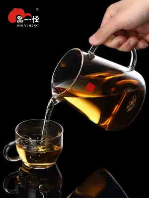 Product one constant Glass Road cup thick heat-resistant glass male cup tea leak set large capacity male cup tea divider high-grade