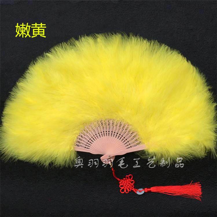 Декоративный веер 戏曲表演大号厘米羽毛砍樵30刘海扇子标准加厚50*舞蹈扇全绒