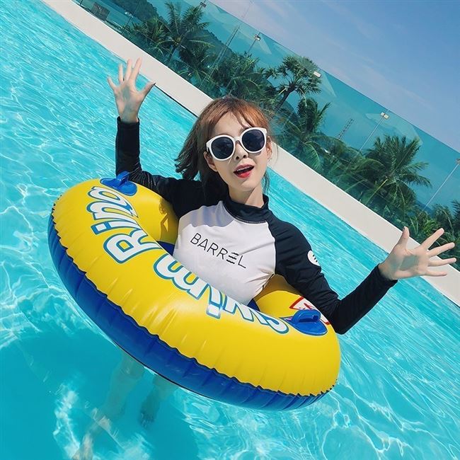 Đàn ông béo dày và phụ nữ người lớn phồng rộp dưới cánh tay Phao cứu sinh bơm hơi tăng thiết bị vòng bơi trẻ em bơi người lớn - Cao su nổi