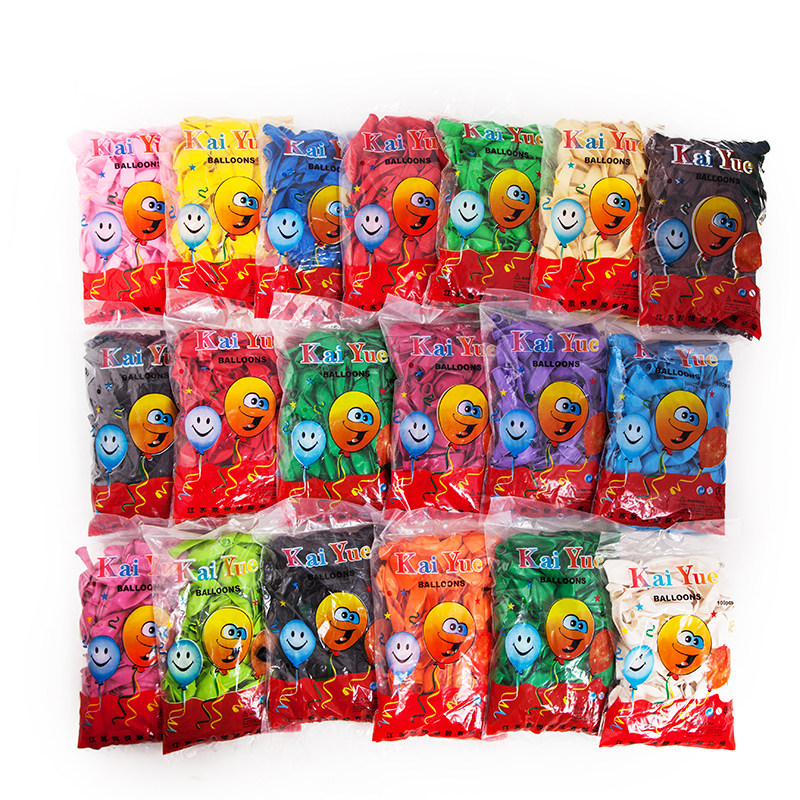 Kyatt 10 Inch Outdoor Arch Opening Pure Color Round Latex Balloon Thickened Knot Wedding Celebration Decoration Scene Arrangement