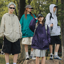 New summer outdoor ultra-thin hooded sun protection clothing anti-mosquito and anti-UV skin clothing for men and women couples