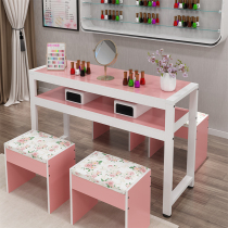 Simple nail table storage single small glass surface simple modern double economy special iron multifunctional