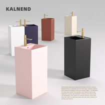 KALNEND integrated ceramic pedestal basin pedestal wash basin household wash basin floor-standing wash basin