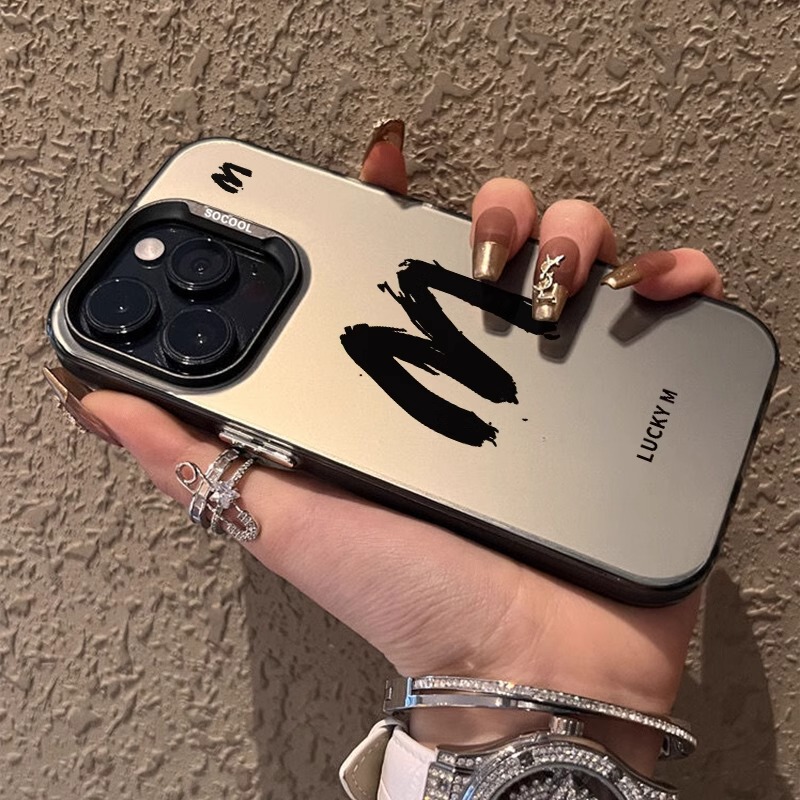 Suitable for Apple 15 Pro Max Phone Case Lucky Letter iPhone 14 Plus Protective Cover 16 Creative Niche 13Pm Men's High-End Feel 12 Women's 11Pro Simple XS Internet Celebrity English 17 Shell X