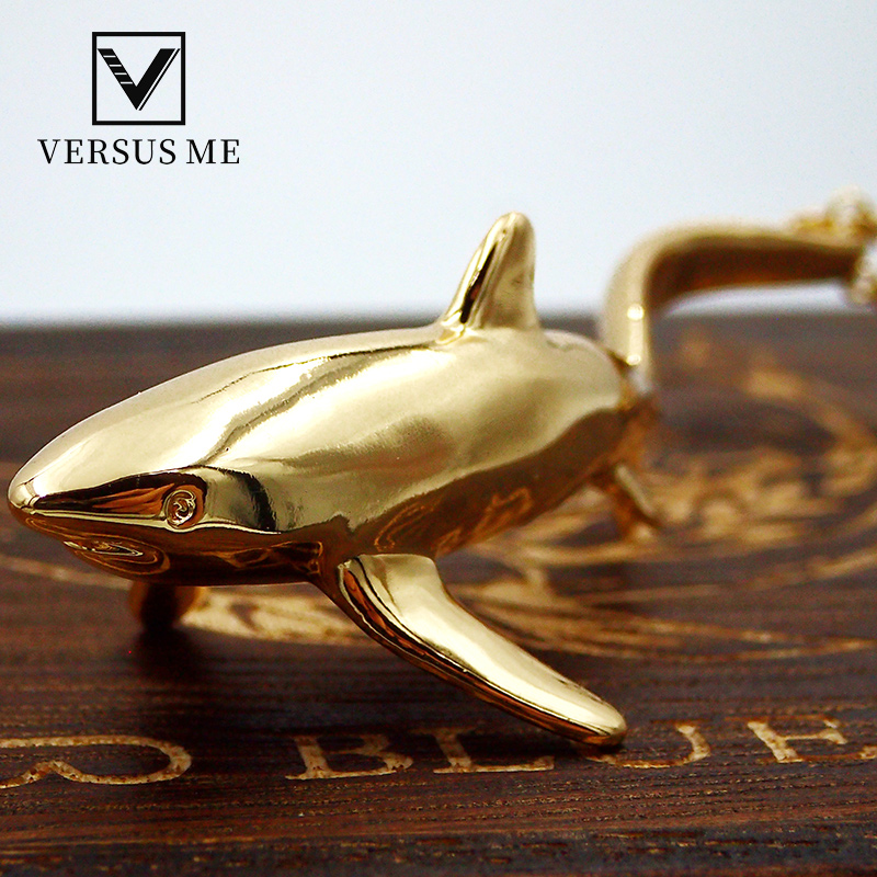 (LONG TAIL SHARK) BLUE CELL LONG TAIL SHARK NECKLACE 18K GOLD PLATED and FILIPINO MOTHER ISLAND DIVING ORNAMENT