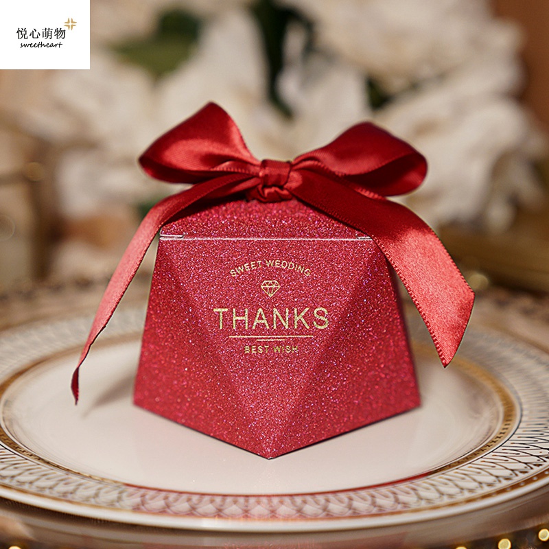 Shake Sounds New Creative Joy Boxes Eu Style Advanced Wedding Candy Gift Box Wedding Nets Red Paper Box Empty Box Packaging