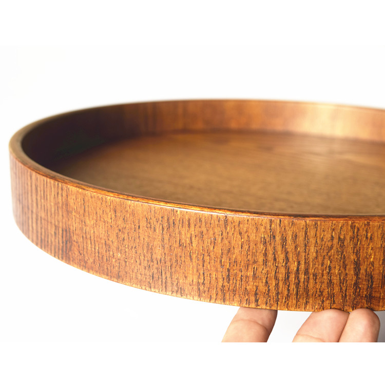 Châu Âu nâu gỗ rắn gỗ tròn tấm gỗ khay khay trái cây bát gỗ