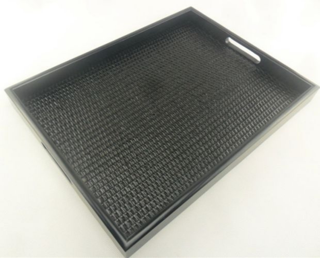 Tre cổ điển hình chữ nhật khay gỗ rắn mây gỗ tấm trà đặt tách trà chén trái cây khách sạn khay gỗ khay gỗ