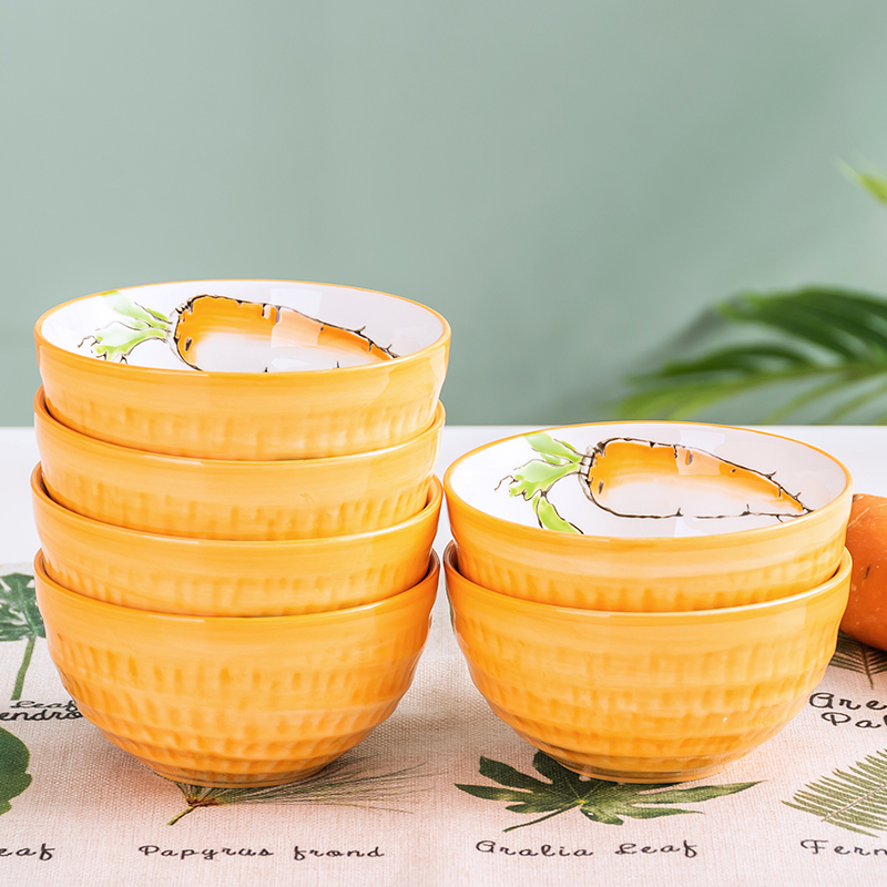 Ceramic noodles bowls American soup bowls Home rice rice bowls small rice bowls Dormitory Students Rice Bowls Good-looking Bread Bowl Large Bowl