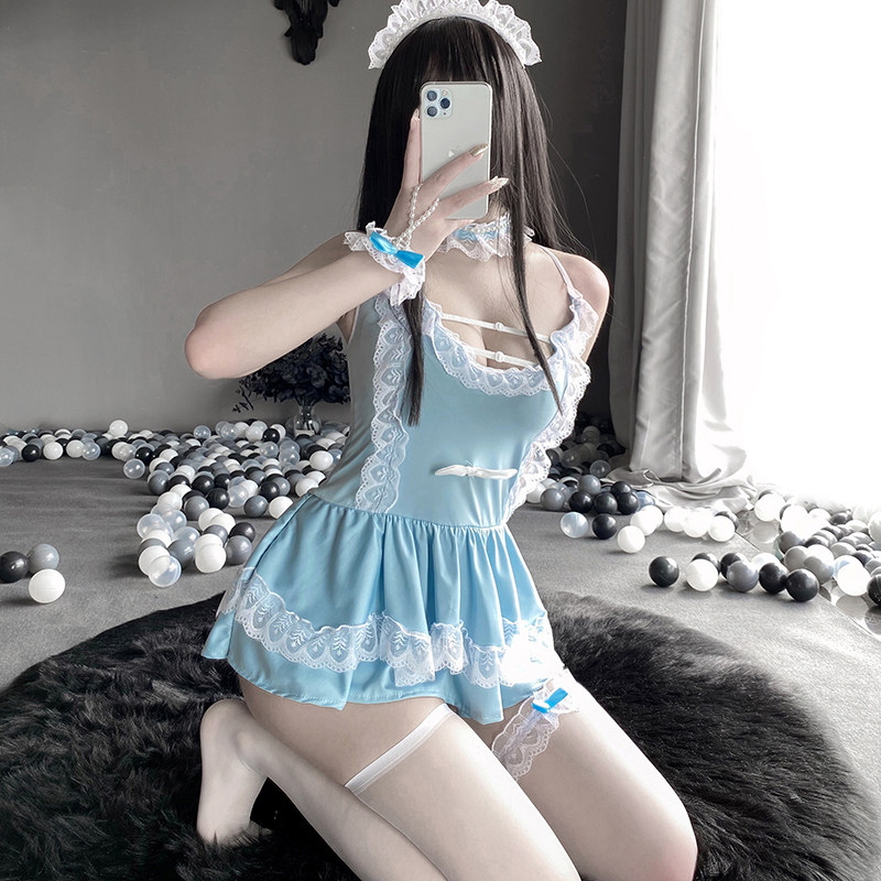 Net Red Belly Hood Sleepwear Ice Silk Harness Sleeping Dress Pure Desire Ins Small Breasts Summer Thin with padded chest Short seduces