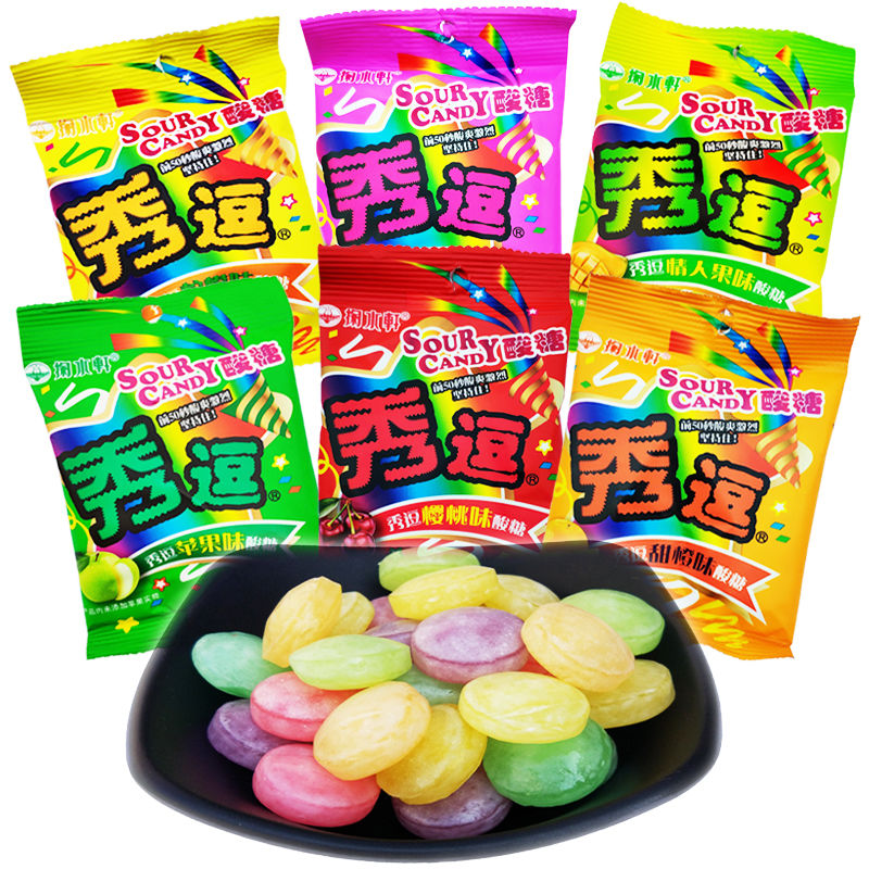 Show Bean Candy Multitaste 15g * 24 packets of sour sugar permalink Sour Sugar Net Red Lemon sugar nostalgic old fashioned