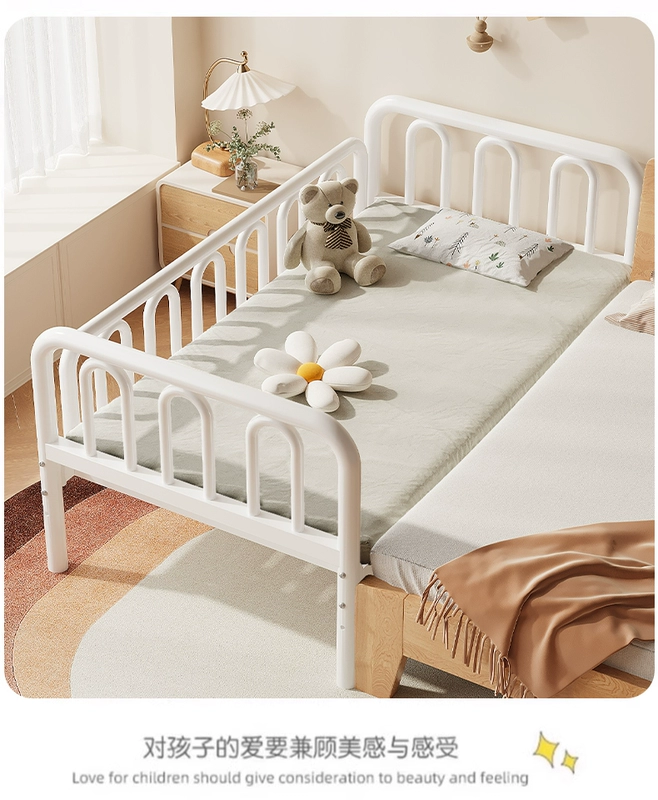 Giường ghép, đầu giường mở rộng, giường sắt rèn trẻ em có lan can, nôi đơn người lớn, giường ghép lớn