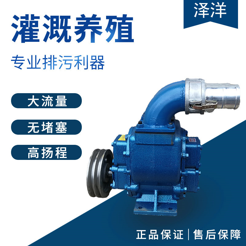 Self-priming manure pump water pump household agricultural irrigation sewage pump Zeyang high-lift Farm pumping shrimp paste mud pump