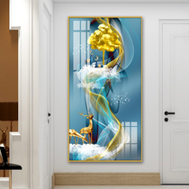 Entrance to the family Xuanguan Decorative Painting Vertical version Nordic Living room Electric table case hanging painting modern minimalist aisle corridor Hyun Guan Mural Painting