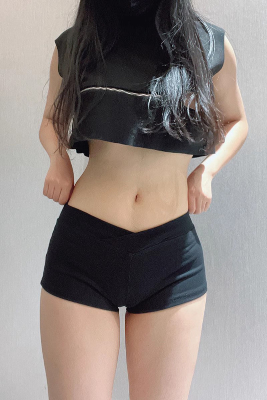 Sexy Tight Hot Pants, New Summer Style, Low-Waisted, Thin, Black, Hip-Hugging, Ultra-Short A-Line, Slimming, Butt-Lifting Hot Pants