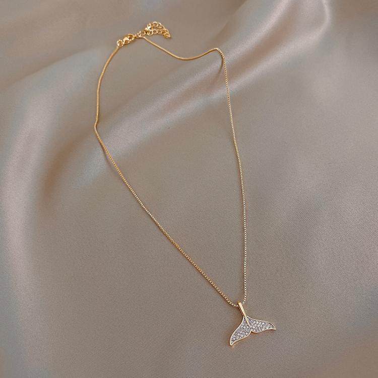 (Dv limited return) spot Ottles withdraw the cabinet clearance pick up leak inlaid fish tail pendant necklace women in