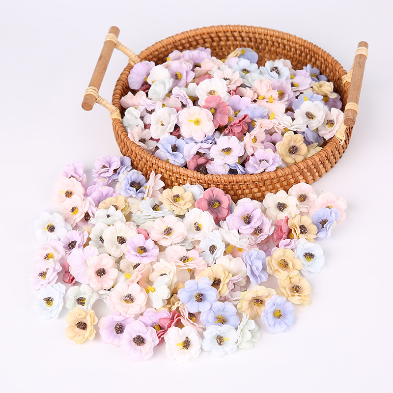 Emulation Mini Daisy Flowers FLOWERS DIY handmade floral ring material dotted with floral gift boxes Festive Sugar Box Decorated Flowers-Taobao