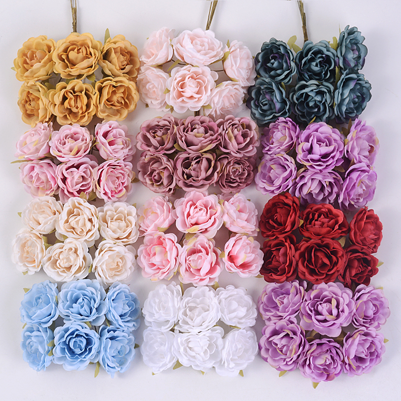 Sensen simulation Rose Bouquet Silk Flower Diy Hand - wreath Headdeck Material Wedding Gift Box Decoration