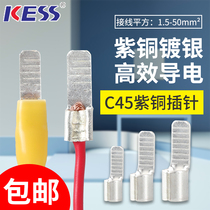 C45 contact pin red copper welding copper nose C45-1 5 4 6 10 insert sheet DZ47 empty open cold press wiring terminal