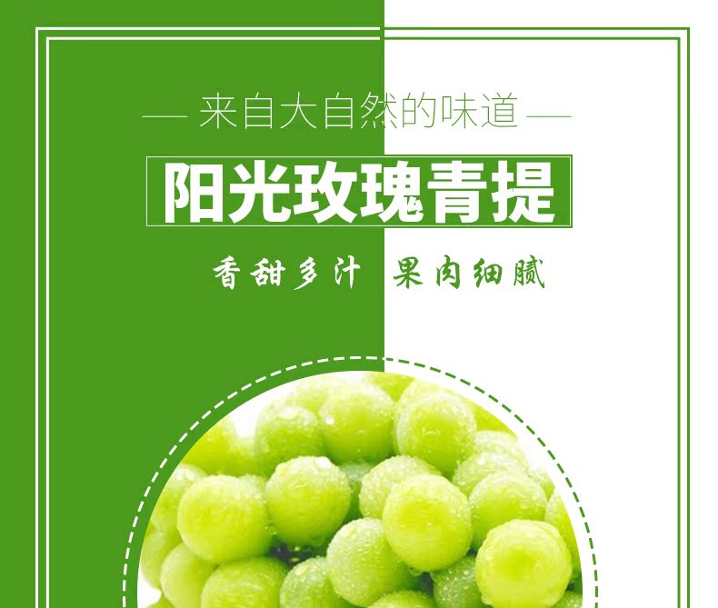 鲜宜芬 A级 阳光玫瑰青提 净重3斤 图1