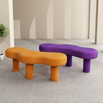 Sofa stool fitting room long bench minimalist shoes stool strong upholstered stool household low stool wood bench