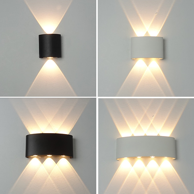 Наружный настенный светильник led super bright водонепроницаемый двуглавый открытый креативный прикроватный светильник для спальни, гостиной, коридора, наружного украшения стен, настенный светильник Изображение 1
