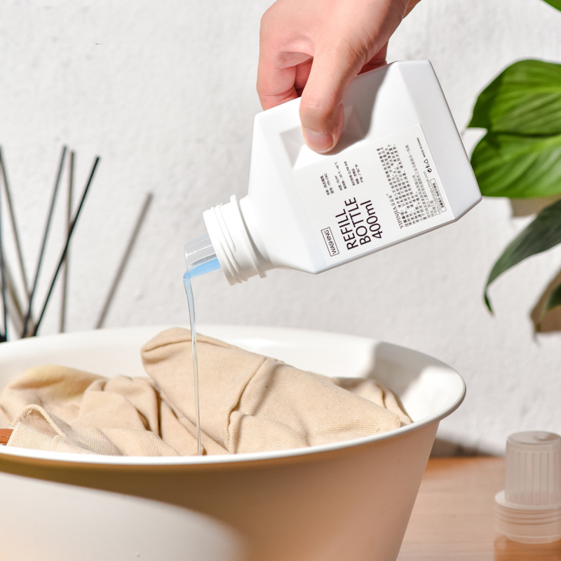 Japan-style White Laundry Detergent Plastic Replacement Split Air Bottle Softener Care Thimerosal Large Capacity Split Bottle