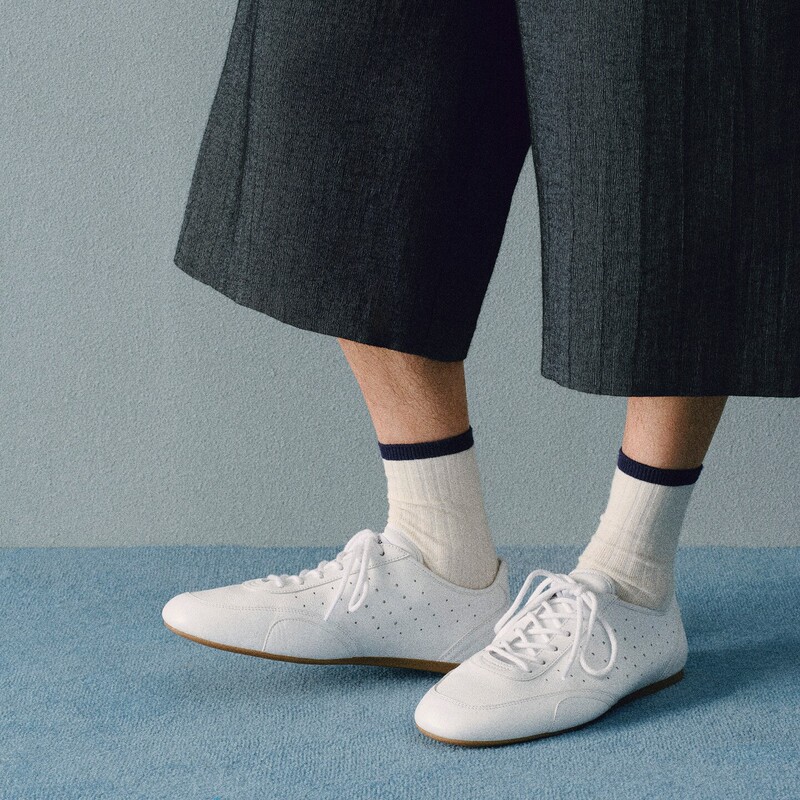 [Same Style as Wang Yibo] Jimmy Choo/Sunny Unisex Leather Mixed Low-Top Thin-Soled Casual Shoes