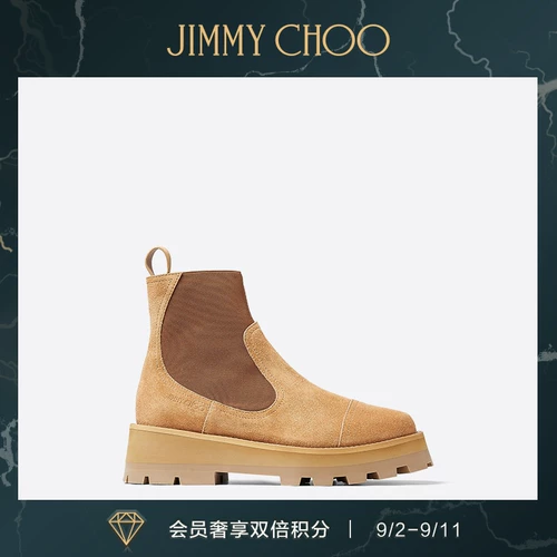 [Скидки в году] Джимми Чу/Клейтон «Пушистые ботинки Martin Boots Chelsea Boots» Женская зима