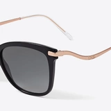 [Официальное подлинное] Джимми Чу/Штефф/С 55 Медное Золотое зеркало Черная рама Черная рама Солнцезащитные очки