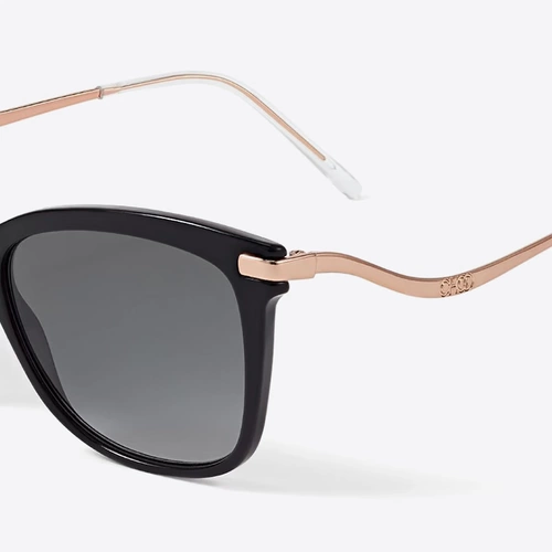 [Официальное подлинное] Джимми Чу/Штефф/С 55 Медное Золотое зеркало Черная рама Черная рама Солнцезащитные очки