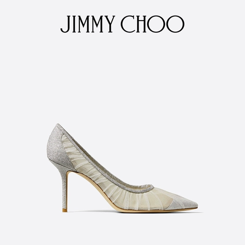 [Подарок] [Горячая продажа классика] Джимми Чу/Любовь Женская сетчатая сетчатая туфли одиночная обувь Свадебная обувь JC