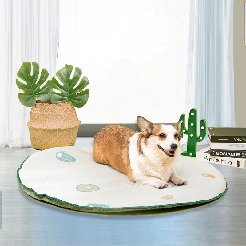 Short-legged captain summer cooling ice mat pet ice silk mat dog summer cooling mat round non-gel
