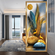 Modern and simple glass partition wall into the home to block the entrance light luxury living room double-sided screen Bedroom block home