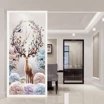 European art glass screen Living room abstract entrance Bedroom partition wall Matte double-sided effect Small apartment customization