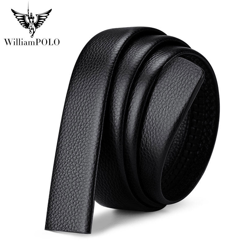 Rav Laurenma ball not lead with belt men's belt pure cow leather automatic buckle belt toothless belt body without head pants with male