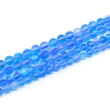 Синие мигающие плетеные бусины ручной работы, агатовые аксессуары, ручка, связать своими руками