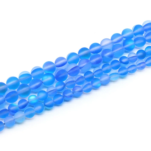 Синие мигающие плетеные бусины ручной работы, агатовые аксессуары, ручка, связать своими руками