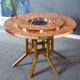 Dining table round table light luxury marble hot pot large round table home dining table and chair combination round folding ໄມ້ແຂງ 10 ຄົນ