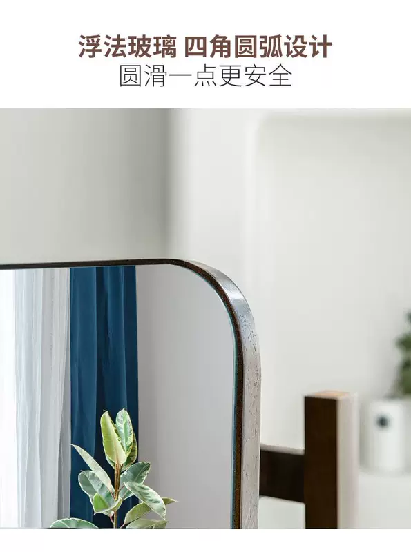 tủ gương treo tường Yangyuan gỗ rắn gương thay đồ gương lắp gương soi toàn thân gương soi sàn kèm tủ trang điểm móc treo tích hợp xoay lưu trữ tủ gương treo tường tủ gương gắn tường