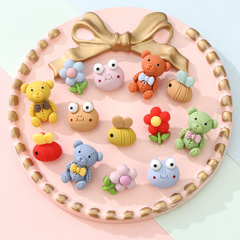 Children's button 3D cartoon cute small button baby sweater cardigan coat top dress button decorative buckle