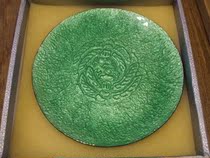 Kutang Ando Seven precious metal burning round dish 1 Shou Mountain Hall silver plated square dish 6 with original tung wood box workmanship fine