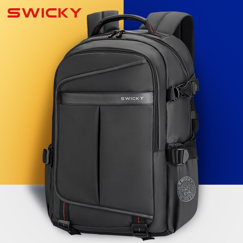 SWICKY Dual Shoulder Bag Men Backpack Leisure Business Travel Big Capacity Swiss School Bag High School Student Computer Bag Men-Taobao
