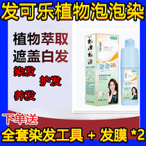 Hair Coke Dye Hair Bubble Dyeing Pure Cream Plant Yourself at home dyed white hair natural one wash black