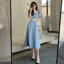 Tea Break Little Fresher 2021 New Cold Light Wind Womens Dress Superior Sensal Dresses Superfairy Sweet Mermaid Dress Summer